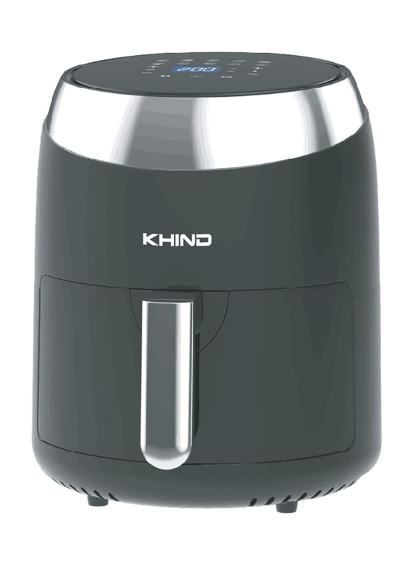Khind 4L Digital Air Fryer with Timer and Temperature Control, 1200W, ARF40CD, Black