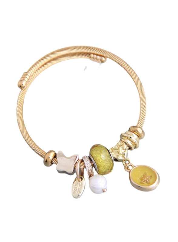 

Generic Gold Plated Delicate Bracelet Yellow Stone, Gold