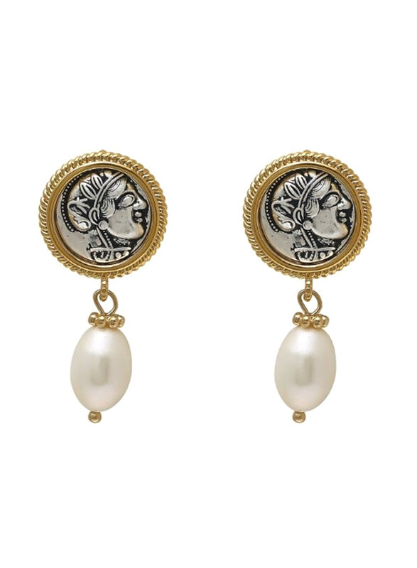 

Generic French Vintage Stylish High End Cultured Pearl Earrings for Women's