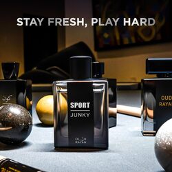 RAYAN Citrus Perfume - Sport Junky Eau De Parfum Men - Long Lasting Perfume - Mens Perfume with Osmanthus, Citruses, Grapefruit, & Amber - Ideal Gift for All Occasions - 100 mL Perfume