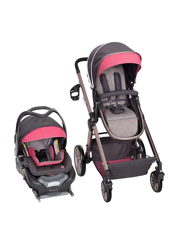 

Baby Trend GoLite Snap Fit Sprout Travel System Baby Girls Stroller, Rose Gold, Pink/Grey