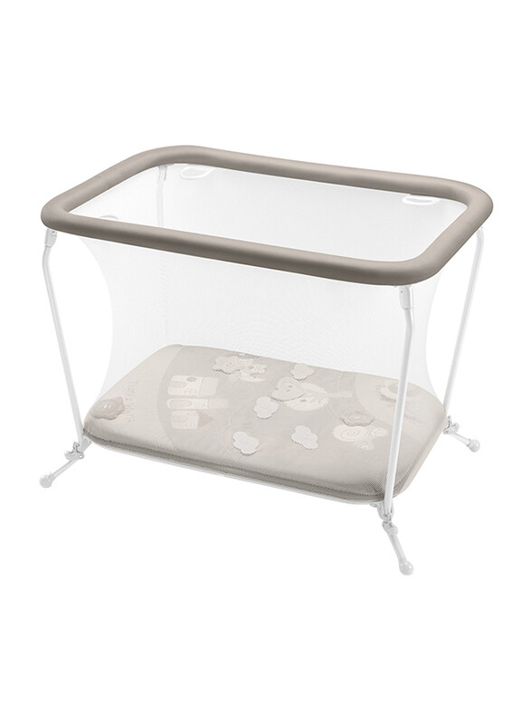 

Cam Lusso Box Playpen with Playing Carpet, Teddy's World, Brown