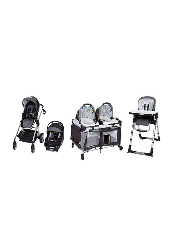 

Baby Trend GoLite Snap Fit Sprout Travel System + GoLite Twins Nursery Center + GoLite 3-in-1 Feeding Center Set, Drip Drop Blue, Grey