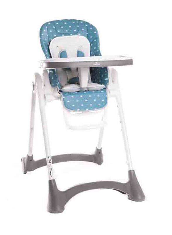 

Lorelli Premium Campanella Baby High Chair, Crowns, Sea Blue