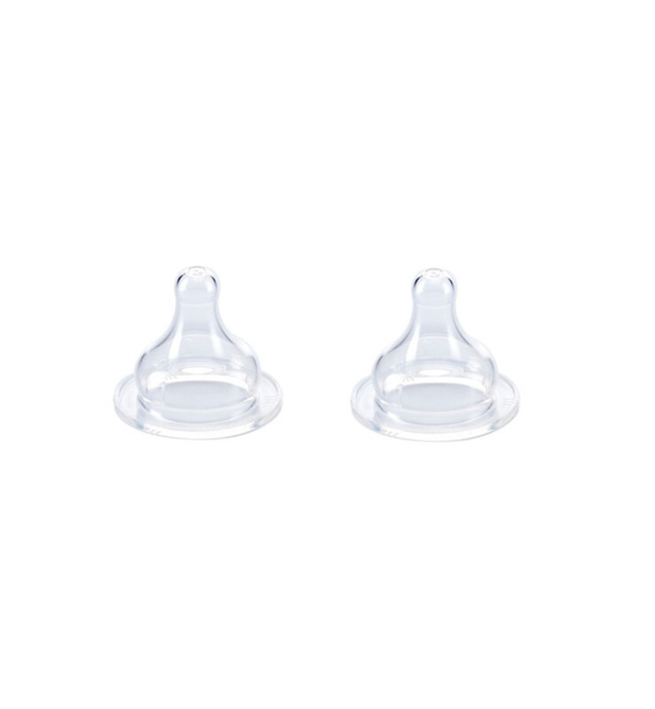 Anti-Colic Silicone Bottle Nipple-2pcs