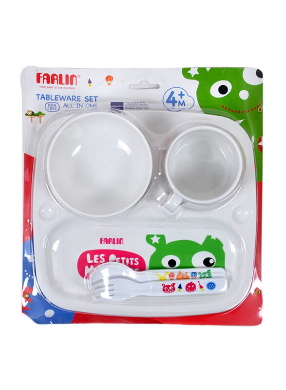 

Farlin Baby Tableware Set, 4+ Months, White