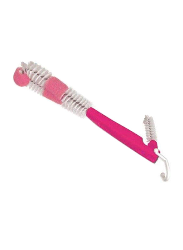 

Farlin 2 in 1 Bottle and Nipple Brush, Pink