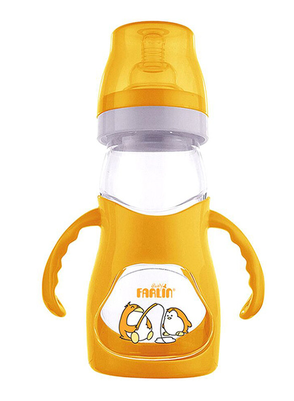 

Farlin Angle Feeder Bottle and Nipple with Handle 250ml, Orange