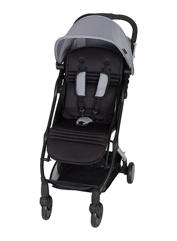 

Baby Trend Tri-Fold Mini Baby Stroller, Pebble, Grey/Black