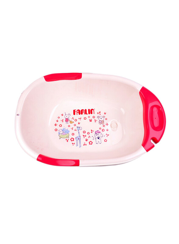 

Farlin Baby Bath Tub with Group of Cartoons for Girl, Pink