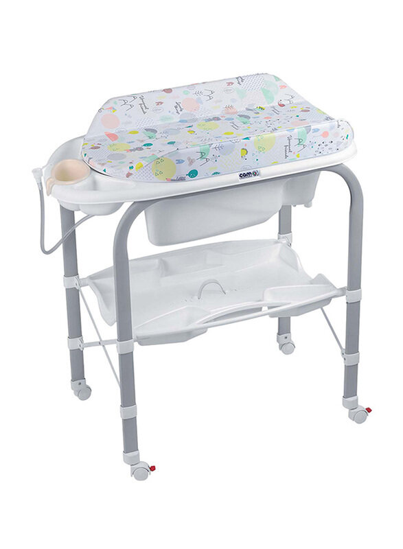 

Cam Cambio Bathroom Changing Table for Baby, Kites, White/Grey