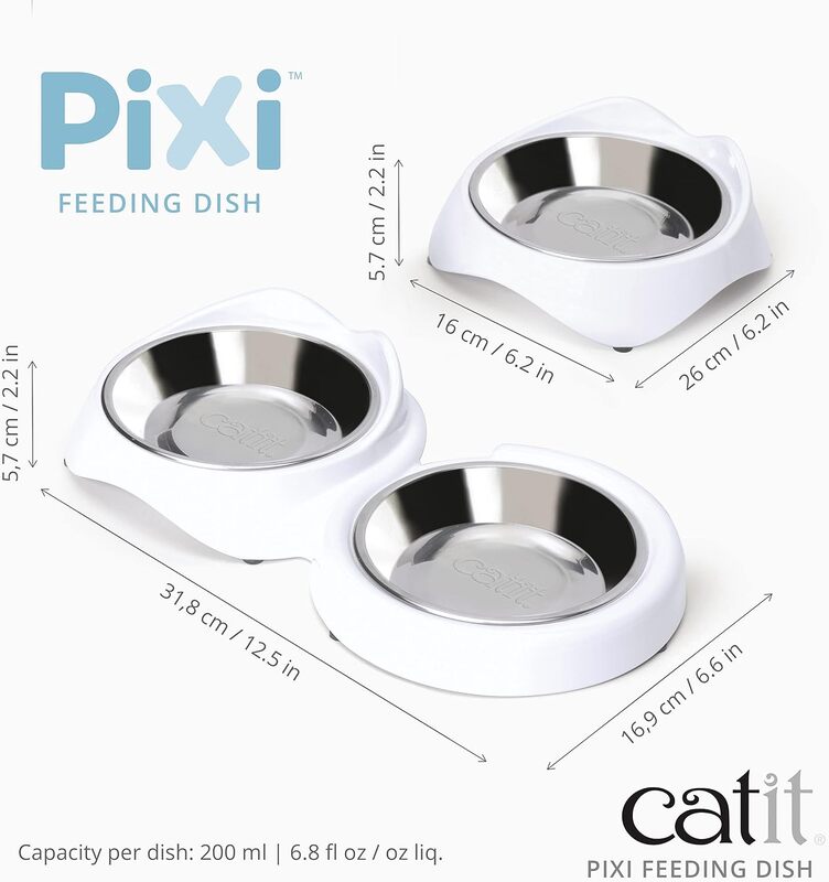Catit PIXI Double Dish White