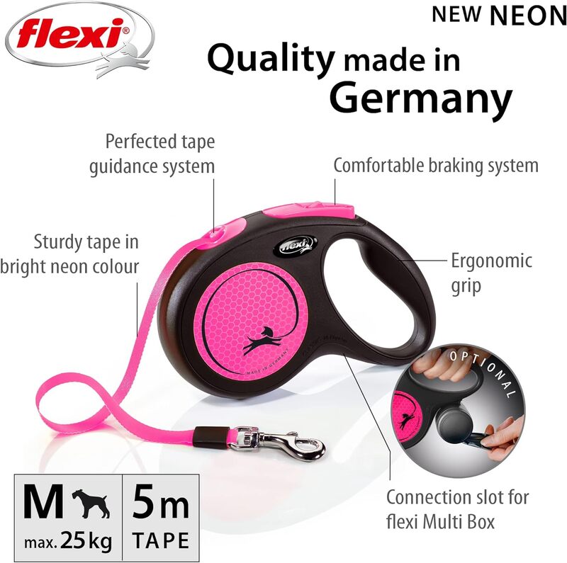 New Neon Tape 5m Pink, Medium