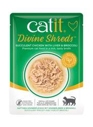 Catit Divine Shreds Chicken with Liver Broccoli 18pcs