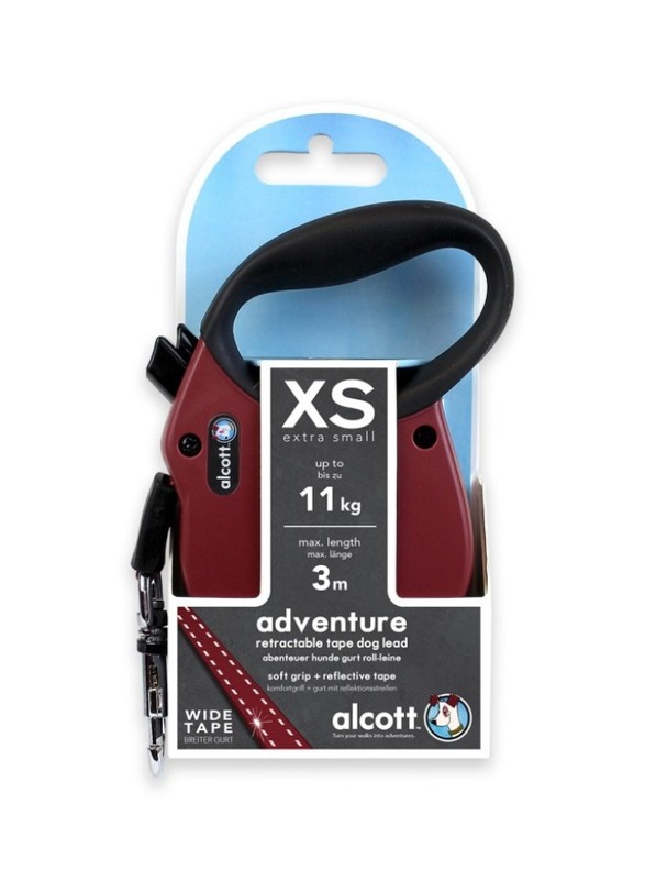 

Alcott Adventure retractable leash 3m Extra Small Red