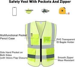 High Visibility Multi-Use Vest - Safety and Utility in Bright Yellow