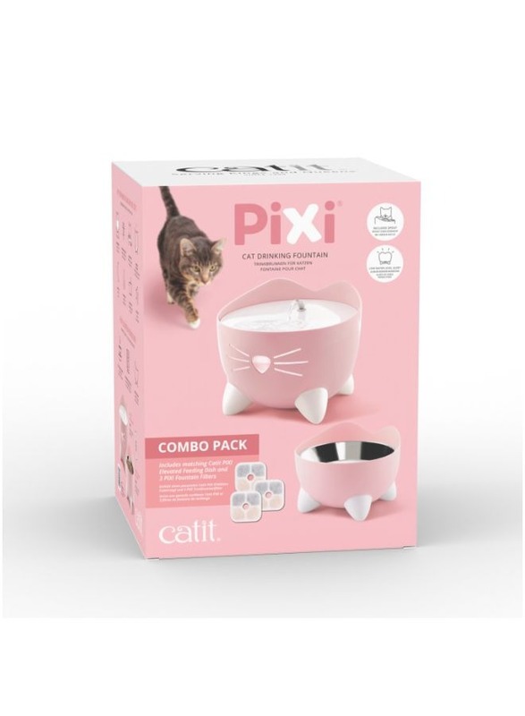 CatIt Pixi Drinking Fountain Combo pack Pink