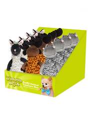 Fluffy Animal Treasure Box Assorted 24pcs