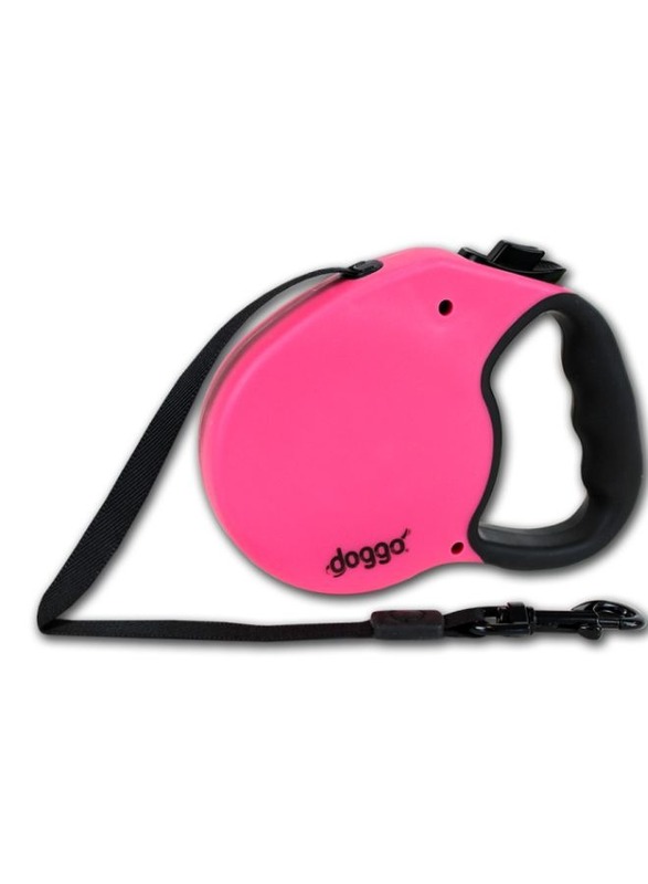 Doggo everyday retractable leash 5m, medium pink