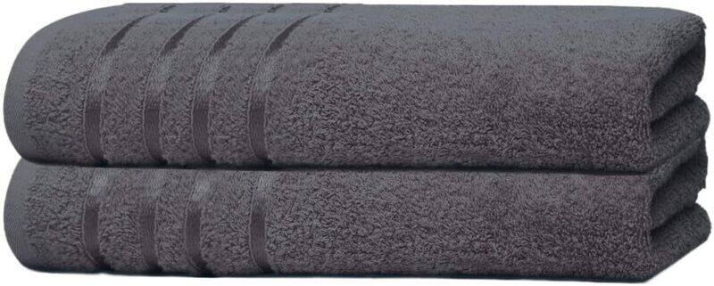 

Belford International 2 Pack of Premium Bath Towel Dark Grey 85 X 145CM