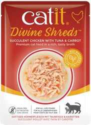 Catit Divine Shreds Chicken with Tuna  Carrot 18pcs