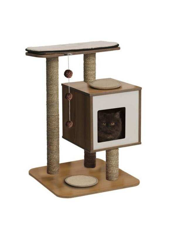 

Catit Premium Cat Furniture V Base Walnut