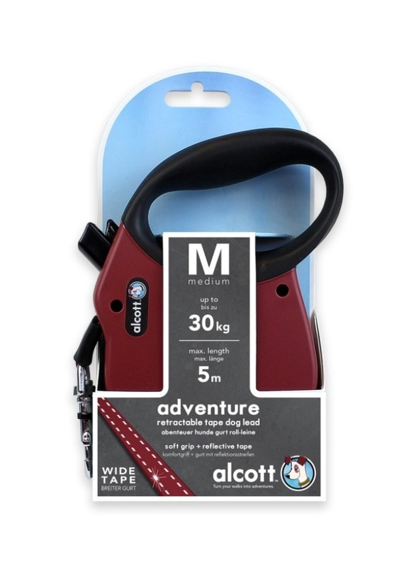 Adventure Retractable leash 5m Medium Red