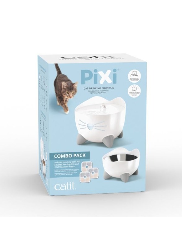 CatIt Pixi Drinking Fountain  Combo pack White