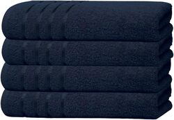 4 Pack of Premium Bath Towel Navy 85 X 145CM