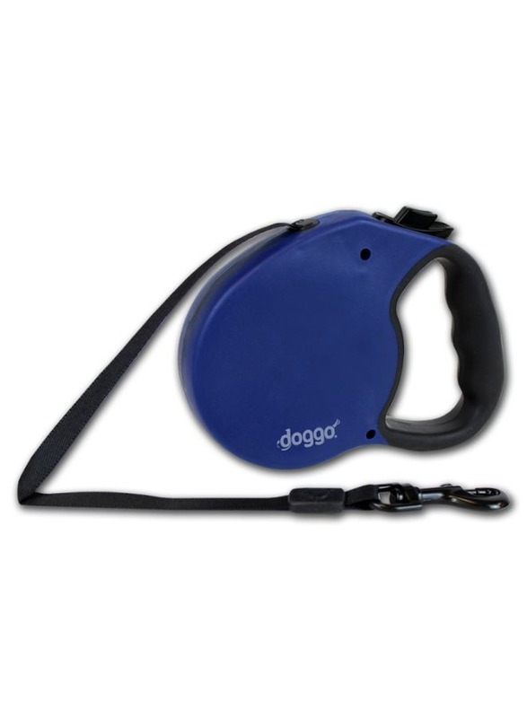 Doggo everyday retractable leash 4m small blue