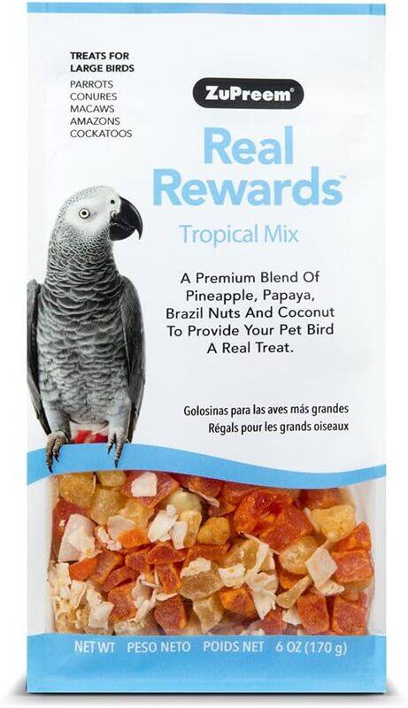 

Zupreem Real Reward Large Parrot Treats Tropical Mix 170g