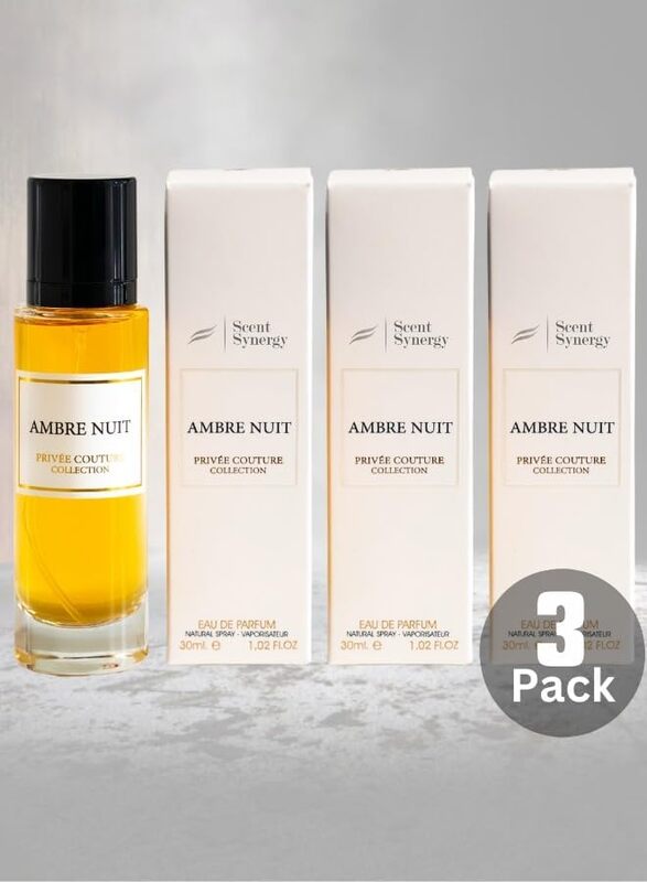 Scent Synergy Pack of 3 AMBRE NUIT Perfume 30ml
