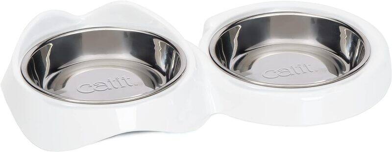 

Catit PIXI Double Dish White