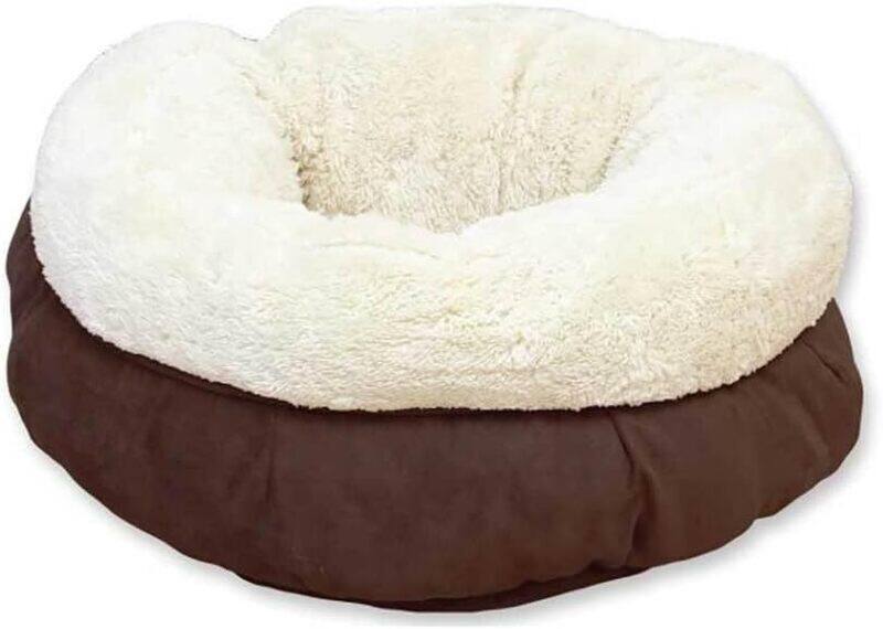 

All For Paws Lambswool Donut Cat Bed Brown