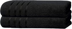 2 Pack of Premium Bath Towel Black 85 X 145CM