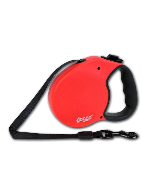 Doggo everyday retractable leash 5m Medium red