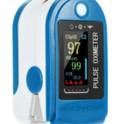 Digital Fingertip Pulse Oximeter OLED Display Blood Oxygen Sensor Saturation Mini SpO2 Monitor PR Pulse Rate Measurement Meter for Nursing Home Sports Lover Blue