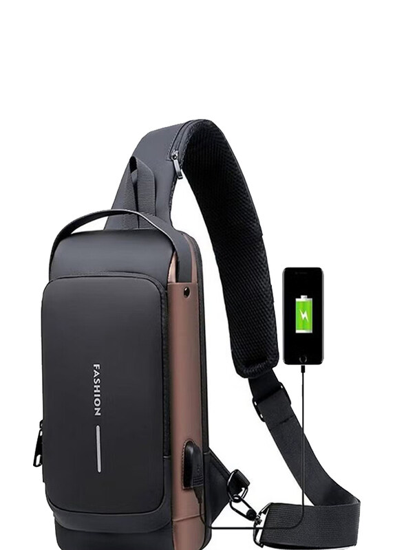 

Zeesquare Shoulder Bag USB Charging Sport Anti-theft Travel Backpack, Black