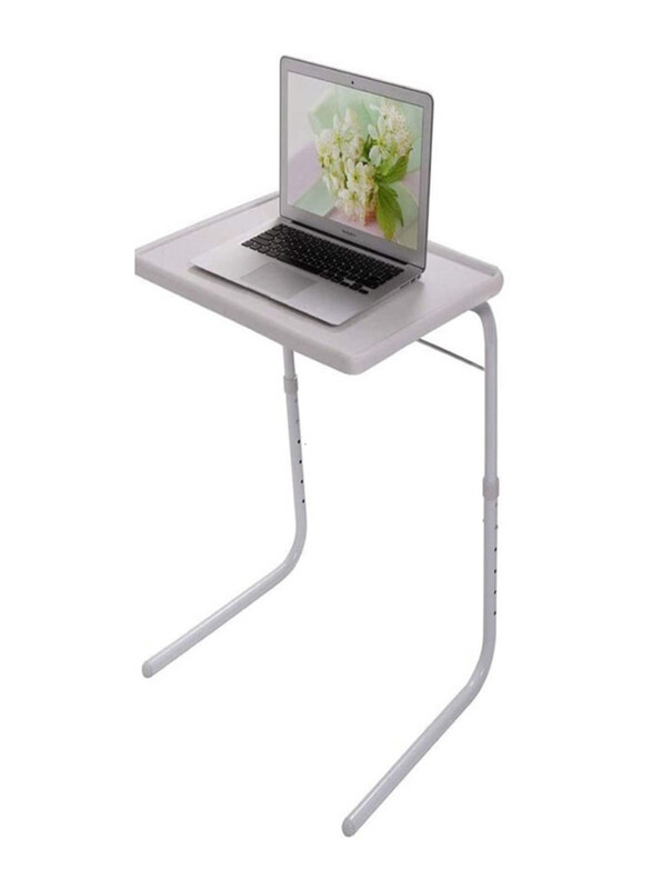 

Zeesquare Laptop Table Notebook Desk with Rolling Wheels, White
