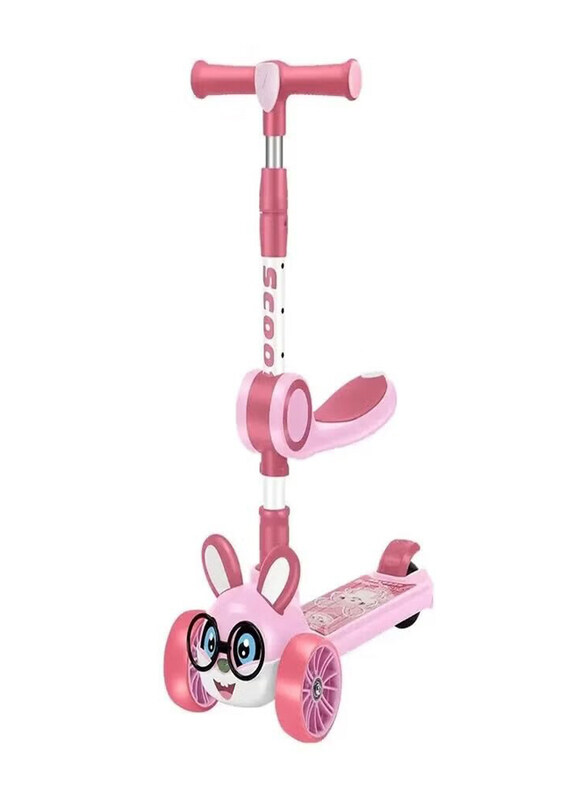 

Zeesquare Kids Scooter with Folding Chair Music & Lights, Pink