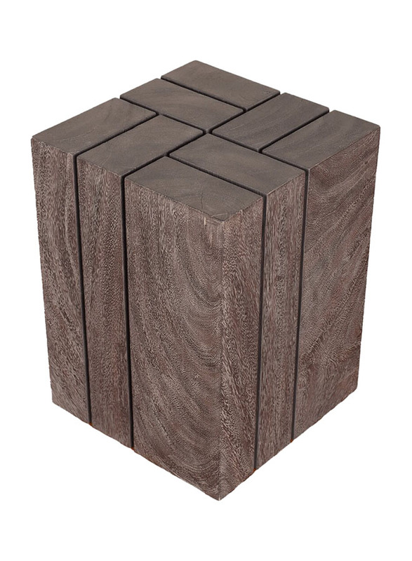Ligna Furniture Block Side Table, Brown
