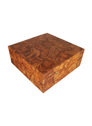 Ligna Furniture Teak Slice Coffee Square Table, Light Brown