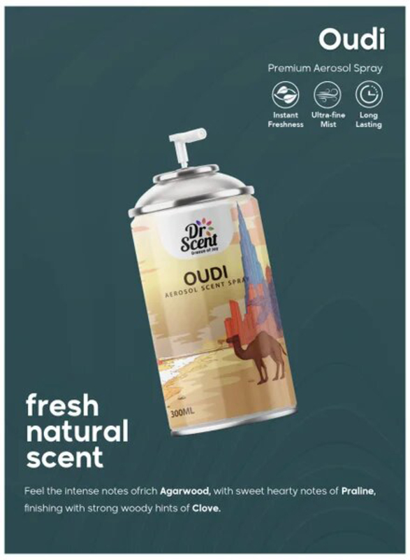 Dr Scent Oudi Air Freshener Aerosol Spray, 300ml