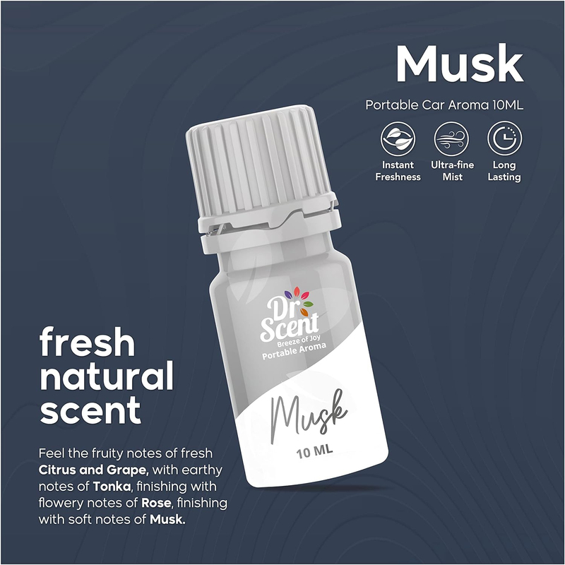 Dr Scent Portable Musk Aroma, 10ml, White/Silver