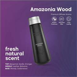 Dr Scent Premium Aroma Diffuser Oil, 450ml, Amazonia Wood, Black