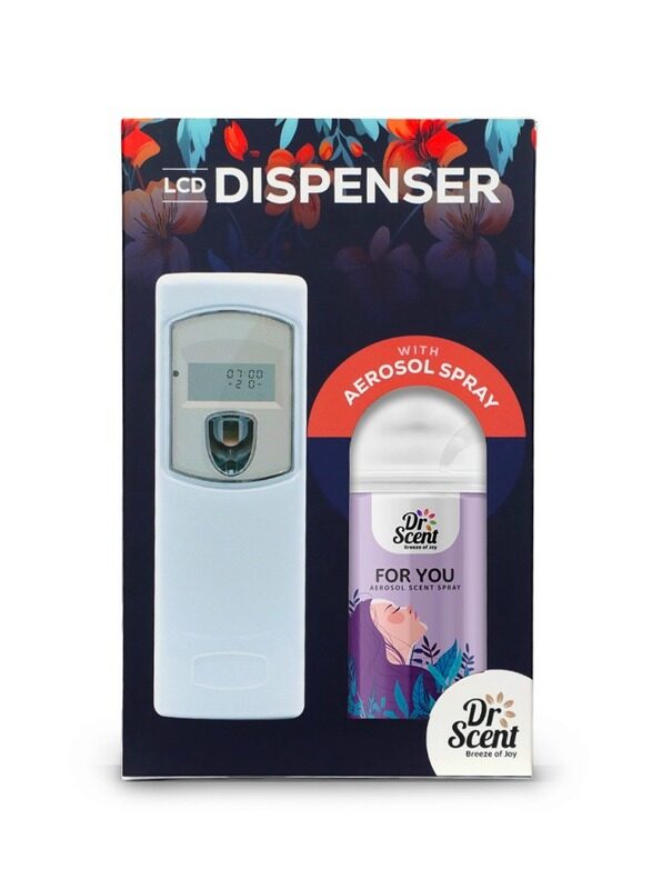 

Dr Scent Breeze of Joy, Combo , Automatic Air Freshener Spray Dispenser LCD with 300 ml Aerosol Spray Refill , Long-Lasting Fragrance for Home & Offic