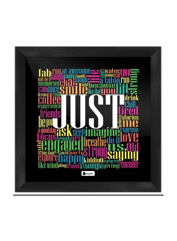 Just Quote Square Poster Frames, Black