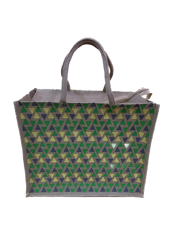 Reusable Jute Bag with Zip, Multicolour