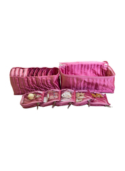 Locker Jewellery Kit with 10 Detachable Pouches, Pink