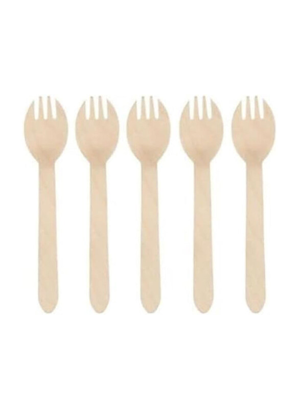 

Generic Disposable Wooden Mini Spork, 100 Pieces, Brown